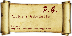 Pillár Gabriella névjegykártya