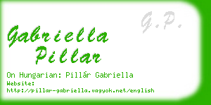 gabriella pillar business card